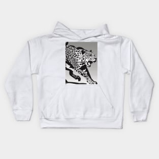 Jaguar Shadow Silhouette Anime Style Collection No. 179 Kids Hoodie